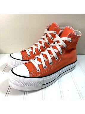 Converse All Star Platform Sneakers Women’s 6.5 Golden Poppy Orange Chuck Taylor